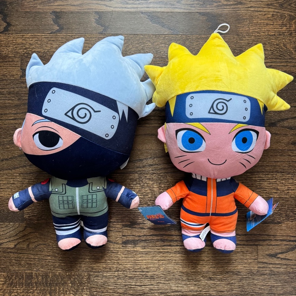 Naruto Plush Bundle - Naruto and Kakashi 20" (Large) | NWT